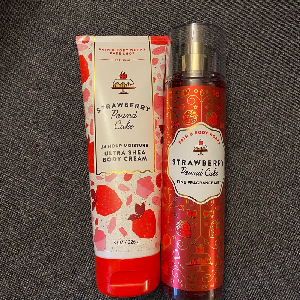 Strawberry pound cake duo!